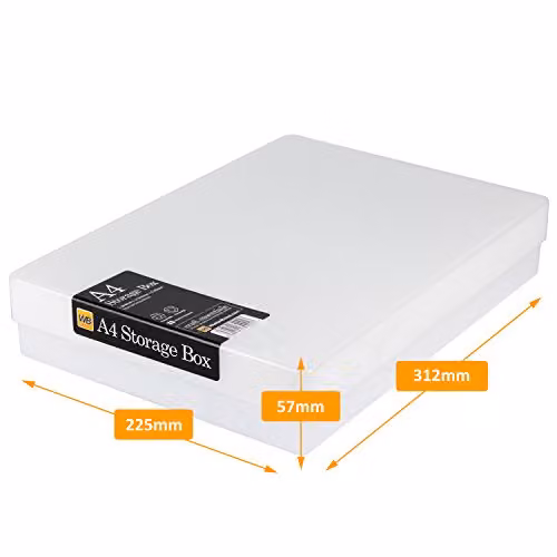 WestonBoxes A4 Portable Document Storage Box Carrier with 2 White Plastic Boxes – 3