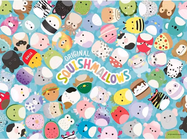 Squishmallows 200 Piece XXL Jigsaw Puzzle in Yellow and Multicolour
