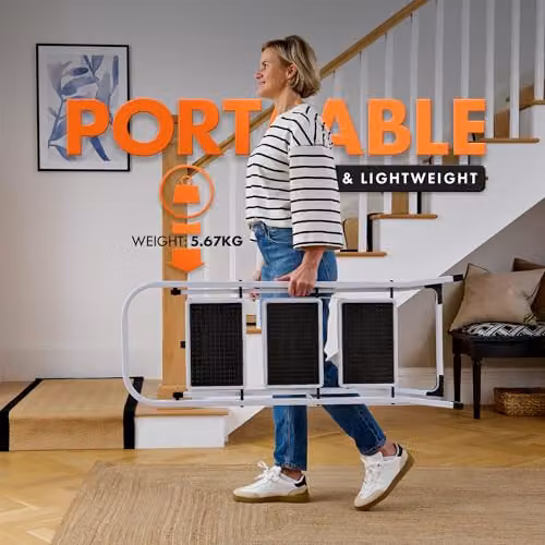 VonHaus White Steel Folding Step Ladder with 150kg Max Capacity – 5