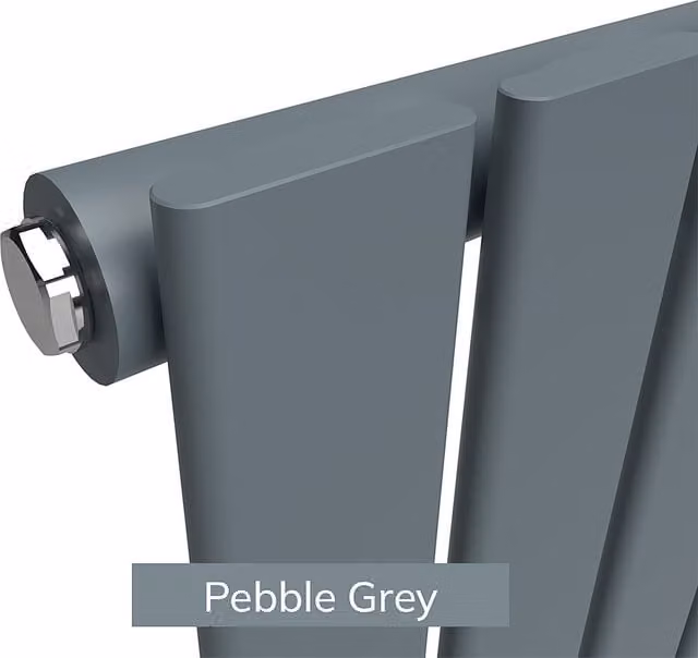 Lux Heat Flat Coloured Vertical Radiator in Pebble Grey, H 160 cm x W 56 cm