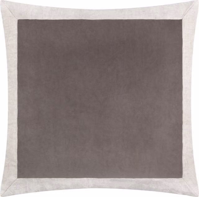 Make It A Home Square Matte Velvet Cushion in Brown and Grey Polyester