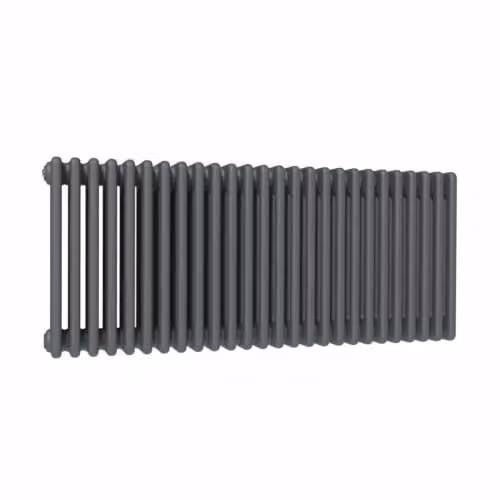 Lux Heat Anthracite Grey Horizontal 4 Column Steel Radiator, H: 50 cm, W: 119 cm – 2