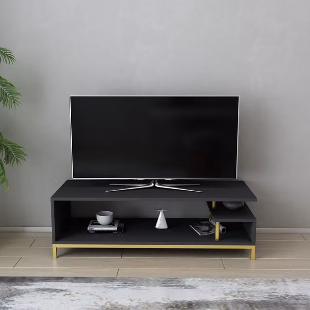 Decorotika Reilly TV Unit in Gold and Anthracite