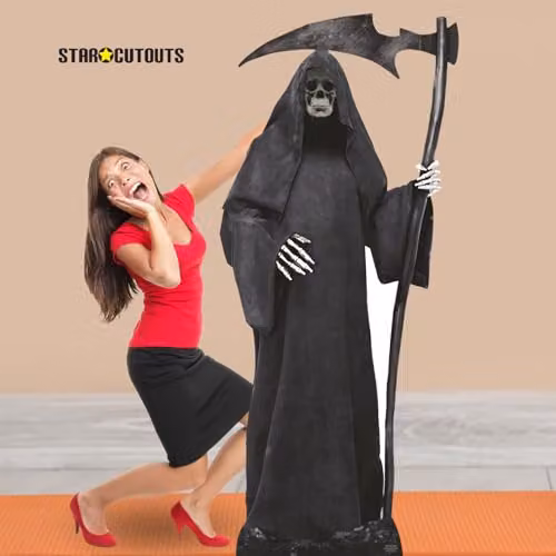Star Cutouts SC4120 Grim Reaper Lifesize Black Cardboard Cutout – 4