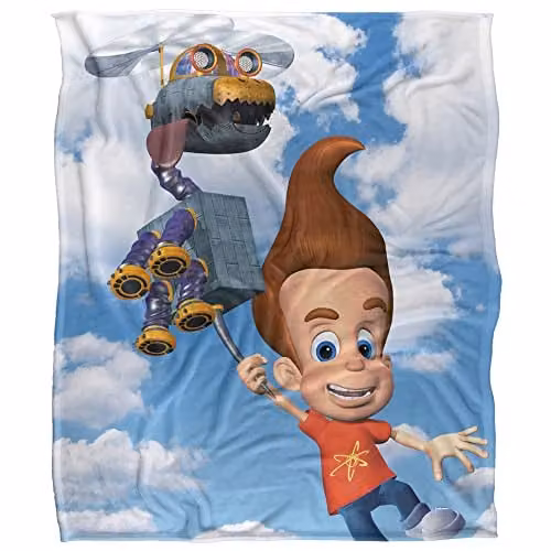 Nickelodeon Super Soft Fleece Throw Blanket, White and Multicolour, W/D/H: 152 x 127 cm