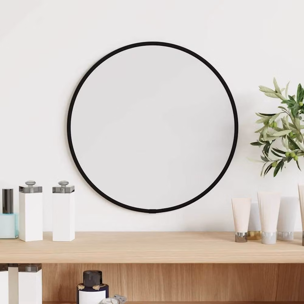 Berkfield Home Round Wall Mirror in Black, Diameter: 30 cm – 2