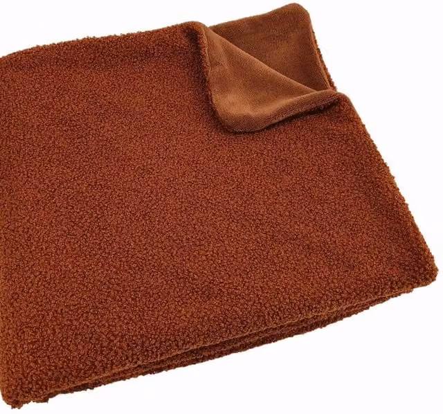 Divante Reversible Double Face Fleece Throw in Red and Orange