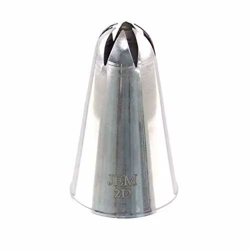 PME JEM Drop Flower Piping Nozzle No. 2D in Silver Plastic