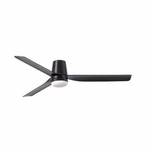 Faro Barcelona Punt Tub LED Ceiling Fan, Black, 132 cm