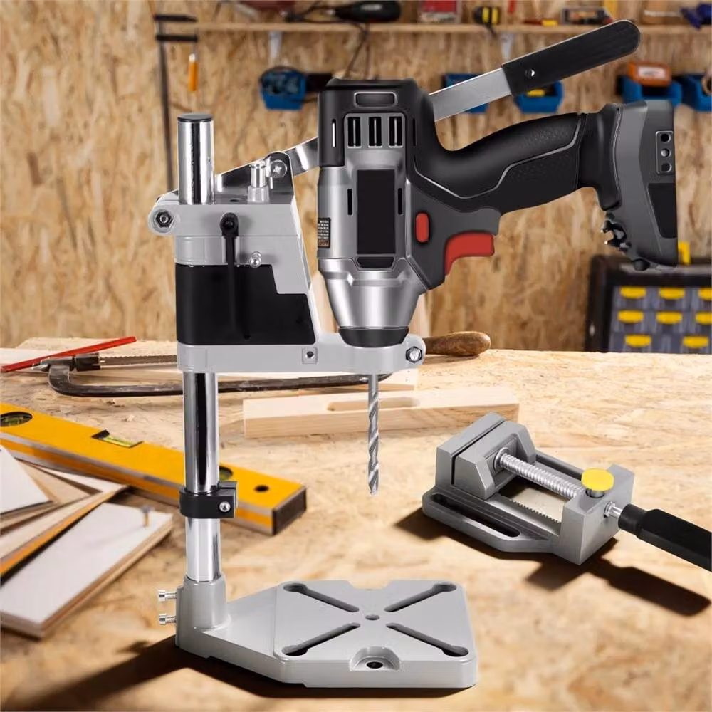 SPETLEK Adjustable Hand Drill Press Stand Workbench Pillar Clamp in Grey – 2