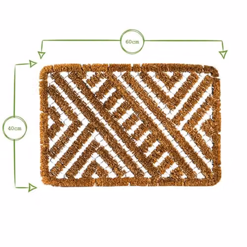 Nicola Spring Coir Scraper Doormat Set of 2, Brown, W/D: 60 x 40 cm – 3