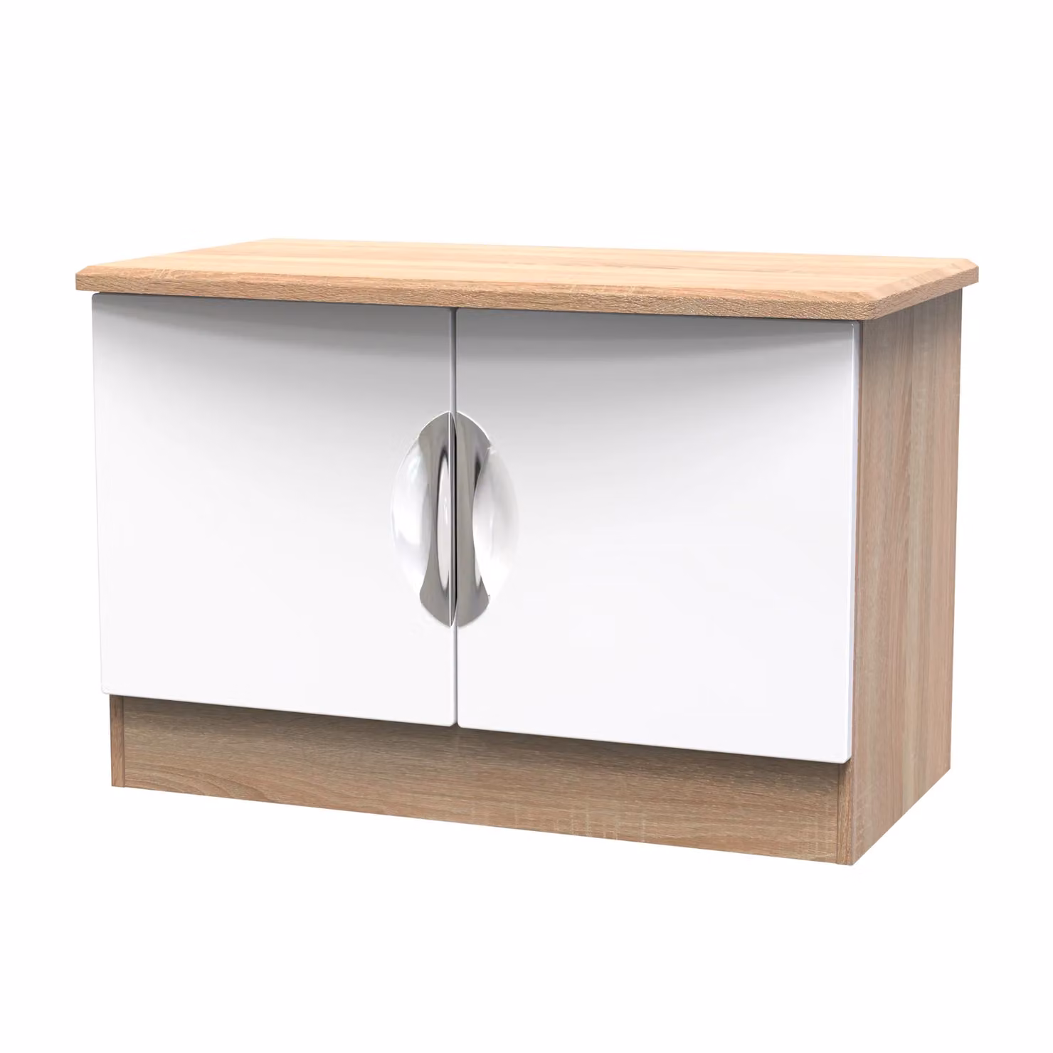 Ready Assembled 2 U Holborn Compact 2 Door TV and Media Unit in White Glossy Finish – 2
