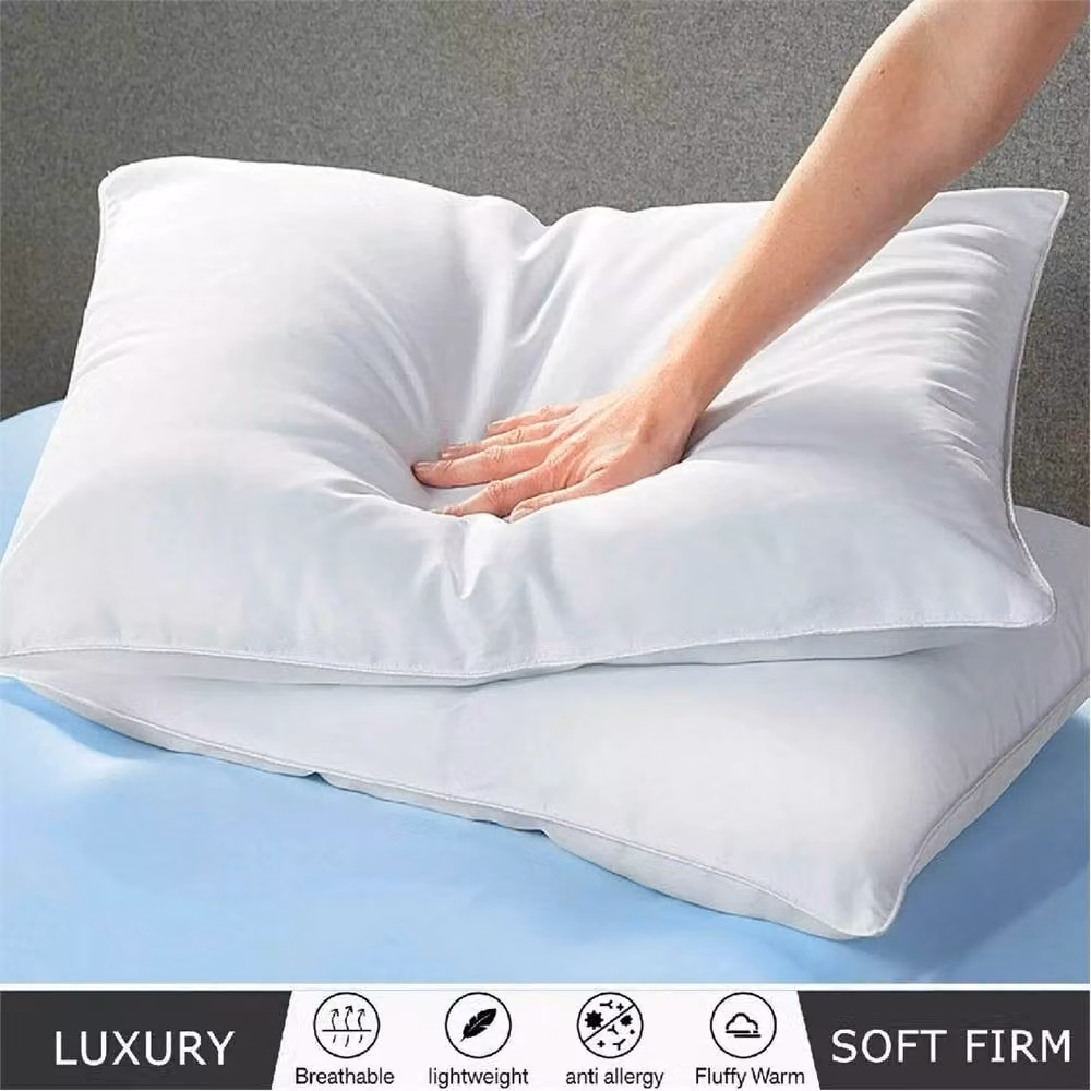 Nordara 2 Pack Hotel Style Soft Ultrabounce Bouncy White Pillows, Cot Size – 2