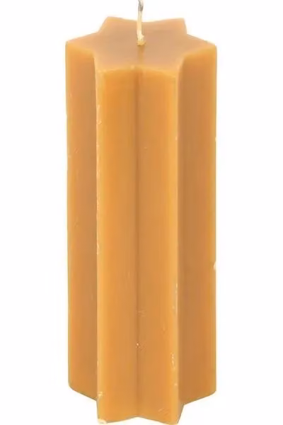KDMD Gold Starry Night Star Shaped Taper Candle in Orange and Gold – 2