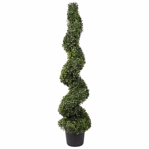 Best Artificial Green Boxwood Buxus Topiary Spiral Tree, Height: 120 cm