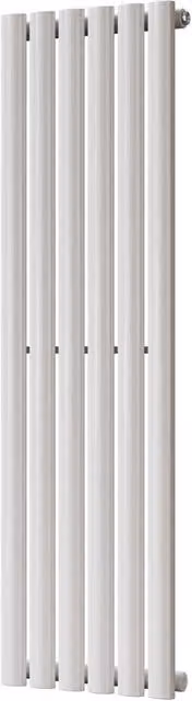 Omeara White Single Panel Vertical Radiator H: 120 cm, W: 34.8 cm