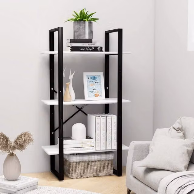 Berkfield Home White Freestanding Storage Shelf W/D/H: 60 x 30 x 105 cm