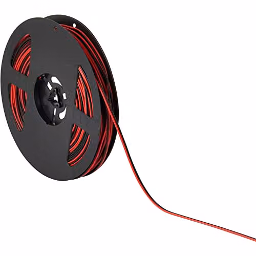 Loops 30m Extension Cable Reel for Single Colour Flexible Tape Lighting up to 10m, Red, IP20
