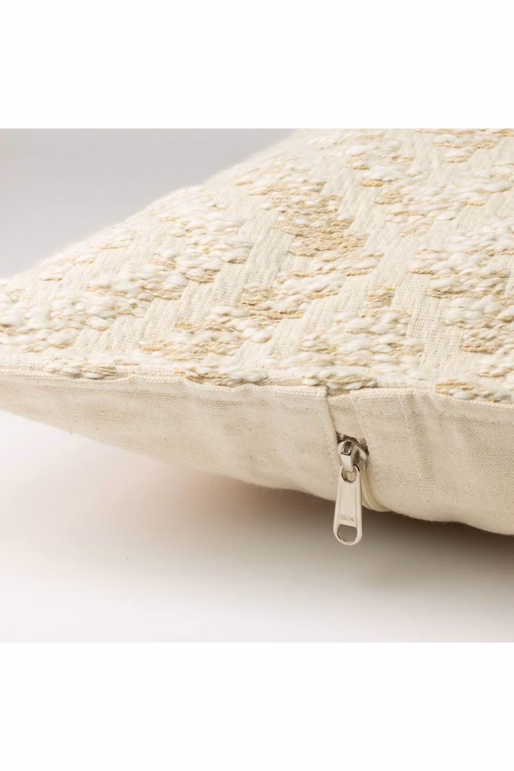 KDMD Neutral Geo Jumbo Cushion Cover in Cream, Handmade Cotton, W/D/H: 60 x 60 x 60 cm – 2