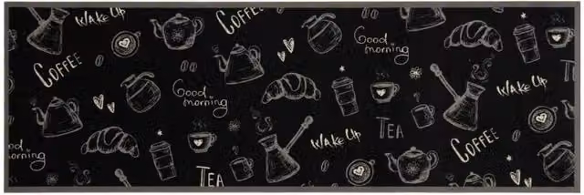 Berkfield Home Washable Morning Black Kitchen Rug, W/L: 60 x 180 cm