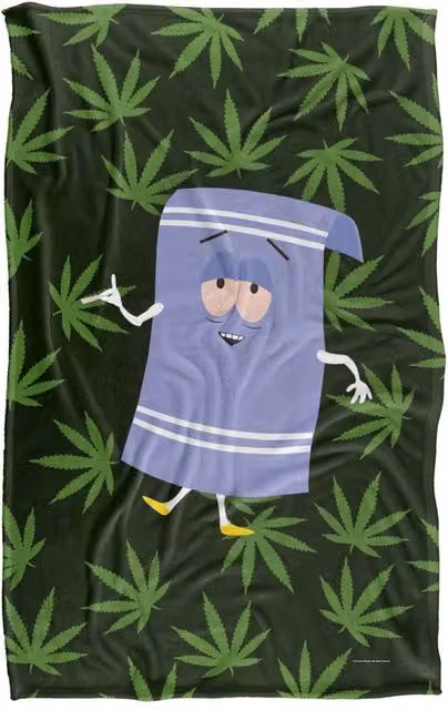 South Park Towlie Pot Leaves Super Soft Fleece Throw Blanket, Multicolour, W: 91 cm, D: 147 cm – 5