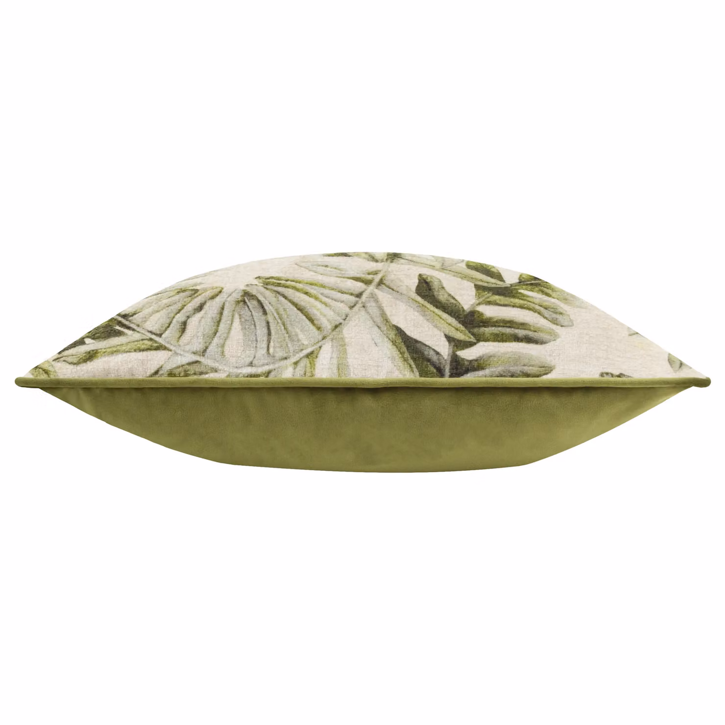Wylder Nature Kielder Forest Sherwood Chenille Piped Square Cushion in Beige and Green, W/D/H: 43 x 43 x 43 cm – 3