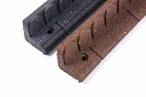 Nicoman Flexible Rubber Garden Edging Border, Brown, Pack of 2 – 3