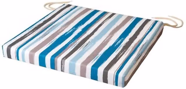 NESTLUNE Waterproof Maritime Multicolour Outdoor Chair Cushion Seat Pad, W: 120 cm x L: 150 cm
