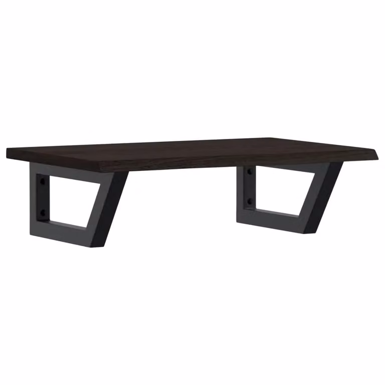 Berkfield Home Wall Mounted Basin Shelf in Brown Oak and Steel