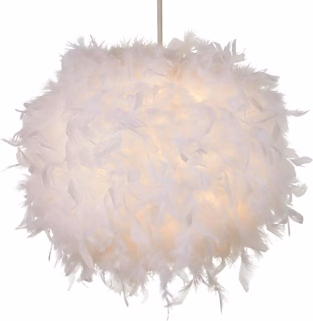 Litecraft Glow Feather Easy-Fit Sphere Light Shade in White