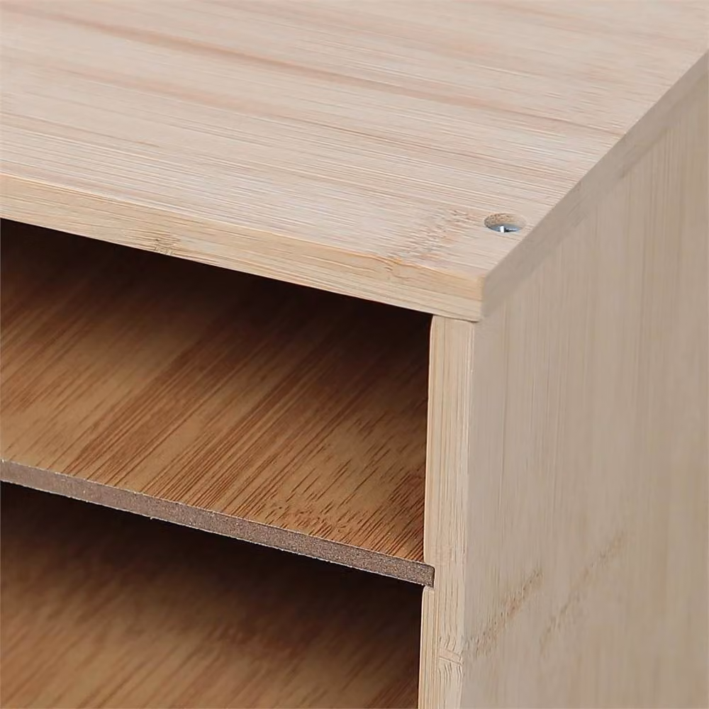 Nordara Bamboo A4 Desktop File Sorter and Office Document Organiser in Beige – 5