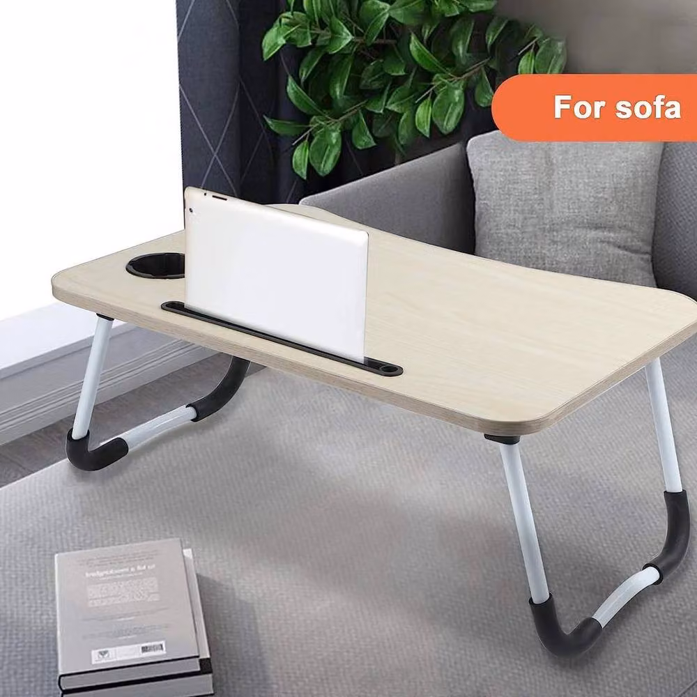 FORGEVIO White and Beige Folding Laptop Table and Writing Desk – 2