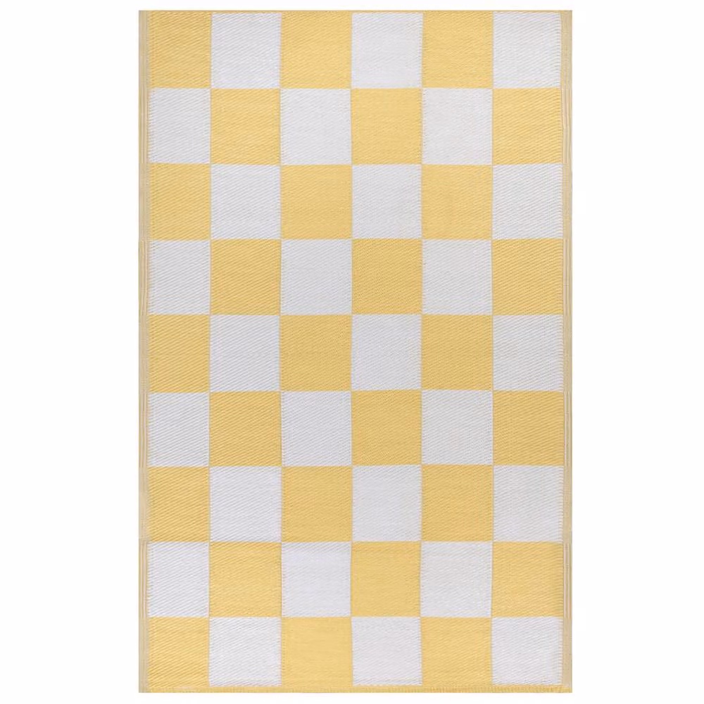 Furn Checkerboard Woven Outdoor Rug in Yellow, W/D: 120 x 180 cm – 2