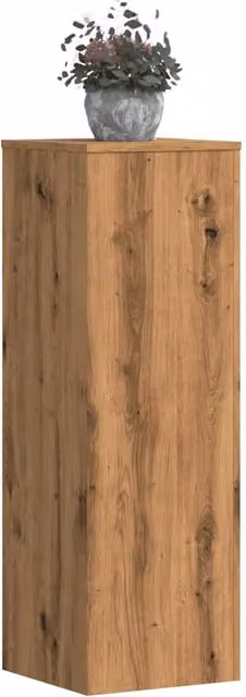 Berkfield Home Set of 2 Artisan Oak Plant Stands, Brown, W/D/H: 33 x 33 x 100 cm
