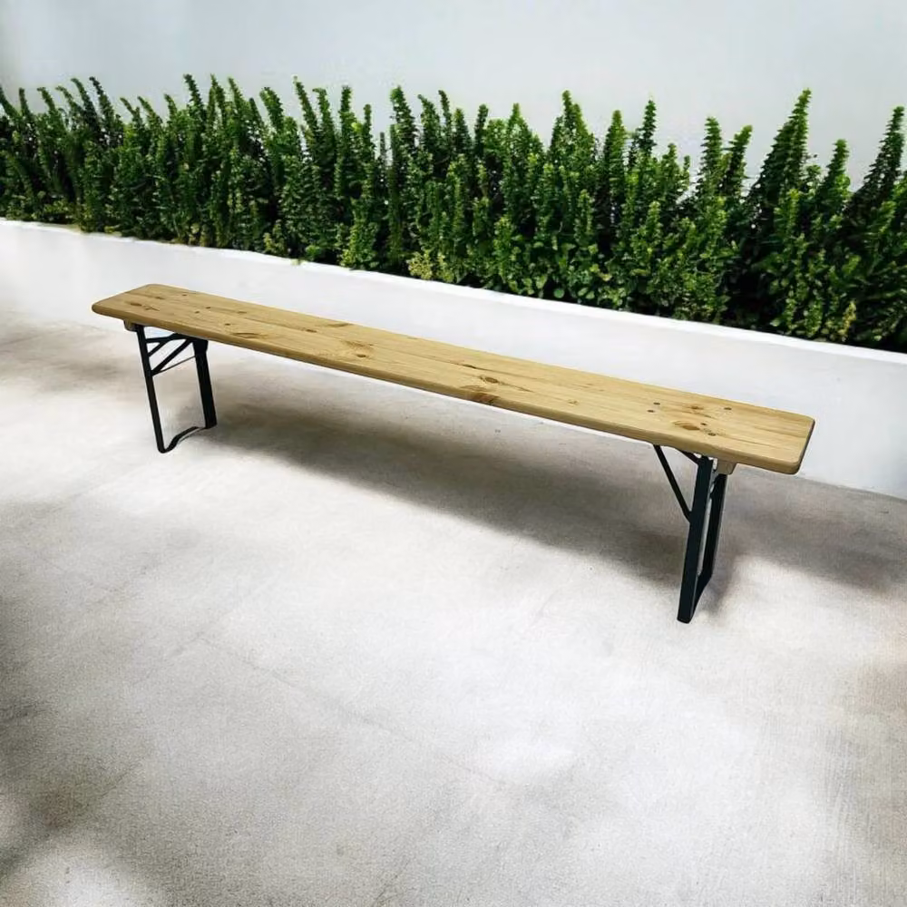 PAWNORA Scout Folding Wooden Garden Benches in Brown – 2
