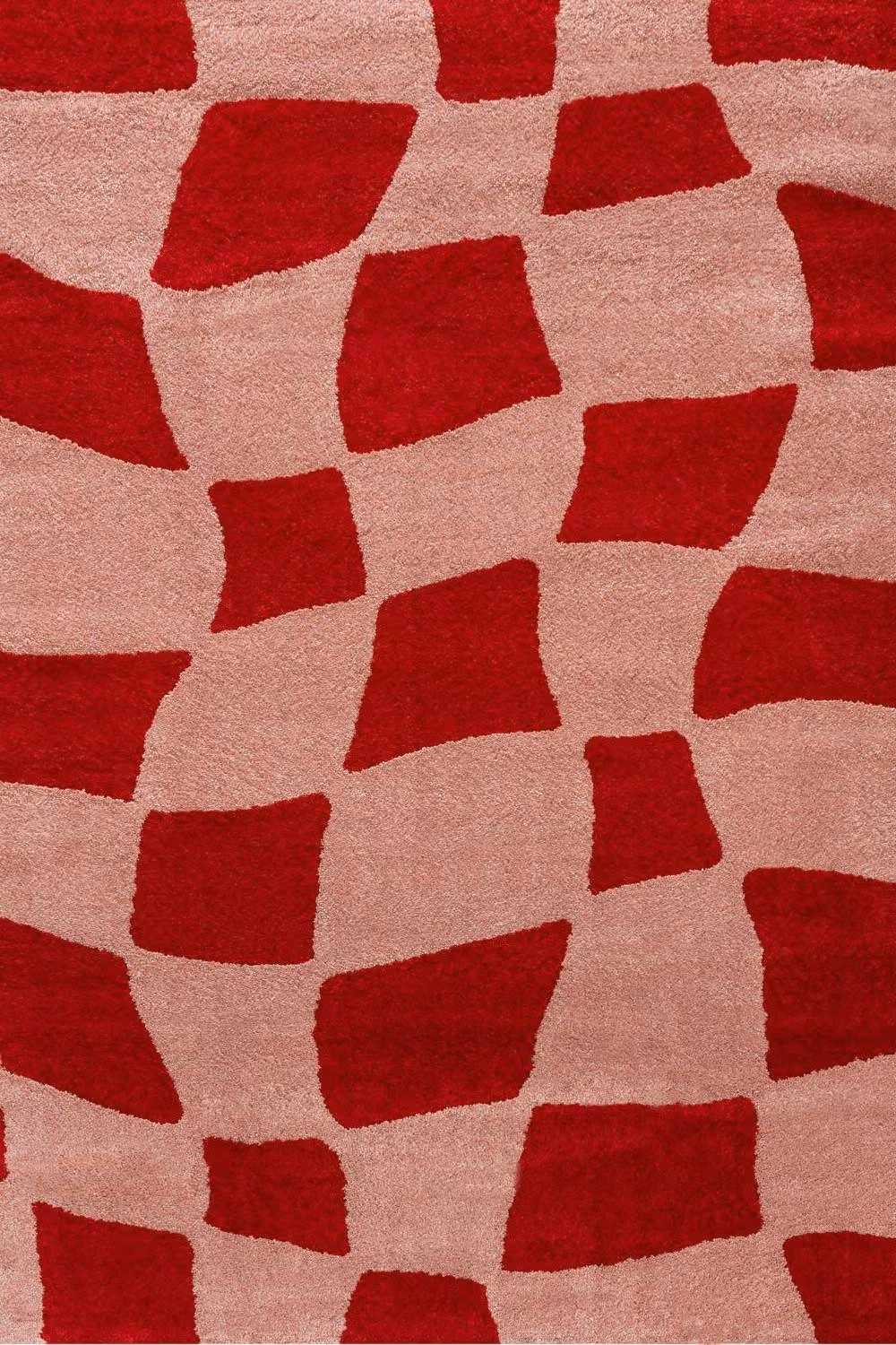 THE RUGS Joli Chequered Pink Soft and Dense Pile Living Room and Bedroom Rug, W: 80 cm, L: 150 cm – 2