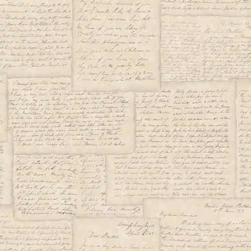 Galerie Memories 2 G56123 Old Letters Calligraphy Wallpaper in Beige and Black
