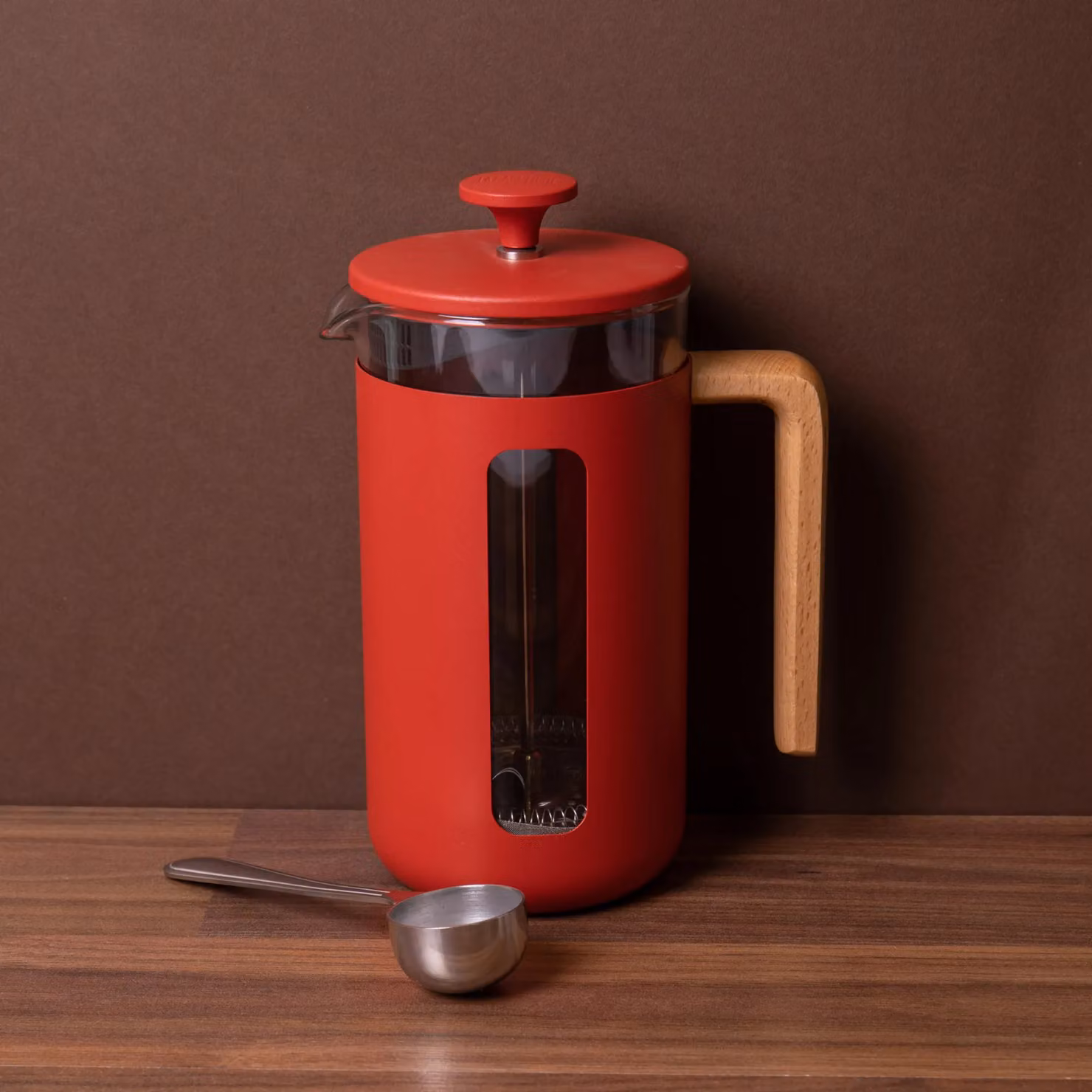 La Cafetiere Pisa 8-Cup Red Cafetiere and Stainless Steel Coffee Measuring Scoop 2-Piece Set – 2