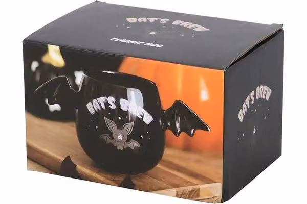 KDMD Bat's Brew Bat Wing Ceramic Mug in Black, 450 ml – 4