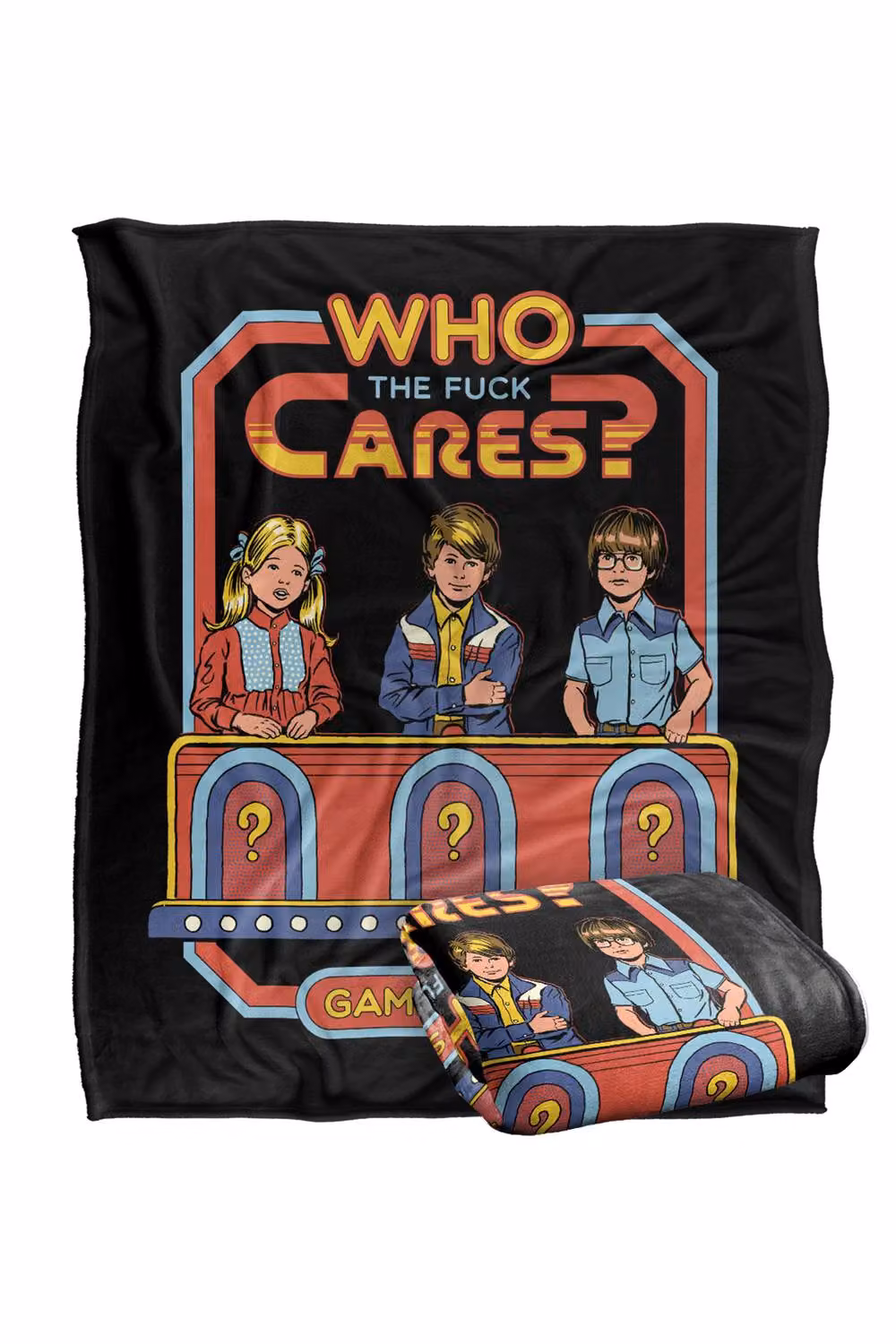Steven Rhodes Who Cares Multicolour Silky Touch Super Soft Fleece Throw Blanket W/D/H: 91 x 147 cm – 2
