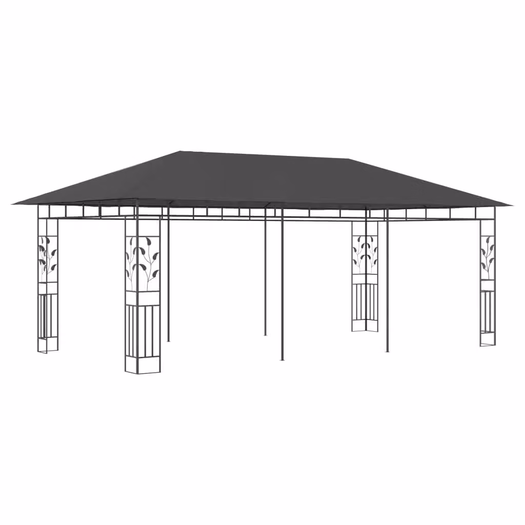 Berkfield Home Gazebo with Mosquito Net, Anthracite and Black, W: 600 cm, D: 300 cm, H: 273 cm – 2