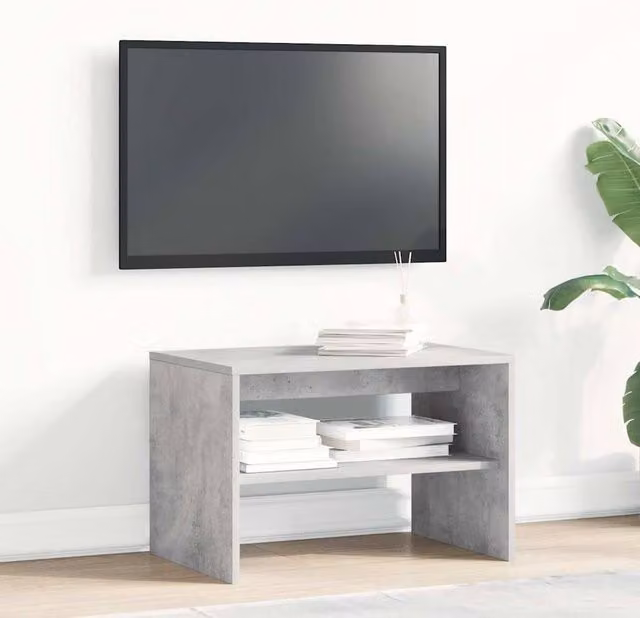 Berkfield Home TV Cabinet in Concrete Grey, Made from MDF, W/D/H: 60 x 40 x 40 cm