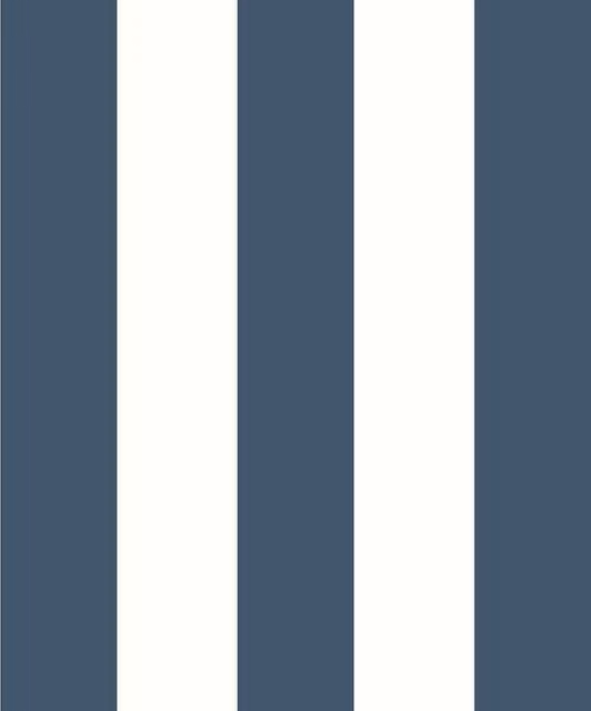 World of Wallpaper Regency Stripe Matt Paper Wallpaper in Blue – 1