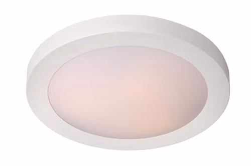Lucide Fresh Modern Dimmable Round Flush Ceiling Light for Bathrooms, White, Diameter: 27 cm, E27, IP44 – 1