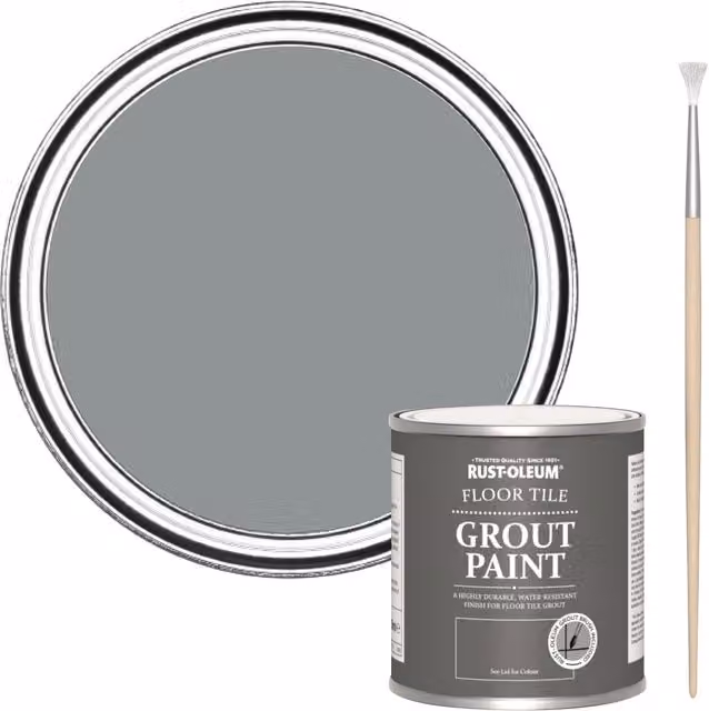 Rust-Oleum Floor Grout Paint in Mid-Anthracite Grey, 250 ml