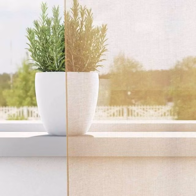 Berkfield Home Sand Voile Fabric Curtains with Tabs, 2 Pack, W: 140 cm, H: 225 cm