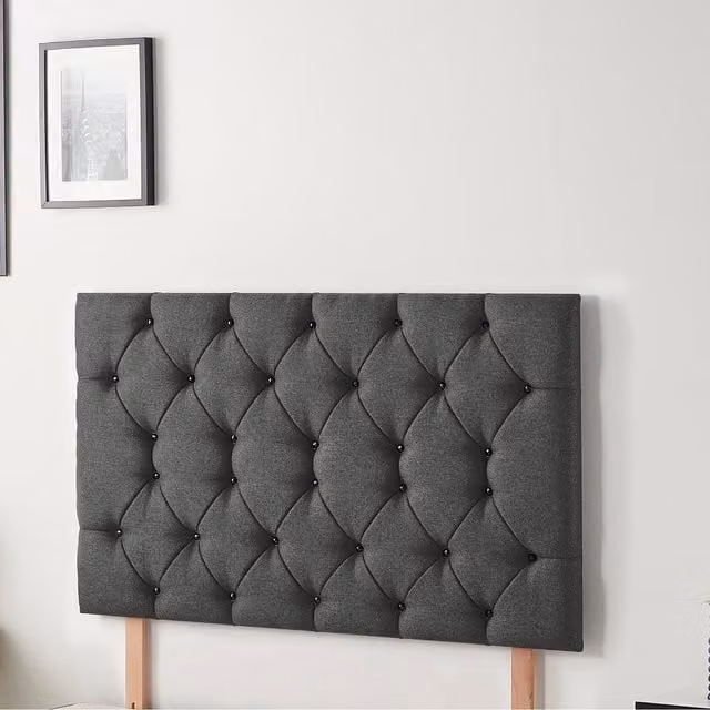 Somnior Beds Ltd Grey Upholstered Matt Fabric Divan Bed, 140 x 200 cm