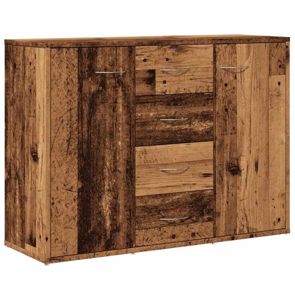 Berkfield Home Old Wood Sideboard in Brown, W/D/H: 88 x 30 x 64 cm – 2