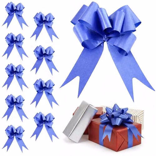 Shatchi 20pcs Navy Blue Pull Bows, 5cm Width – 1
