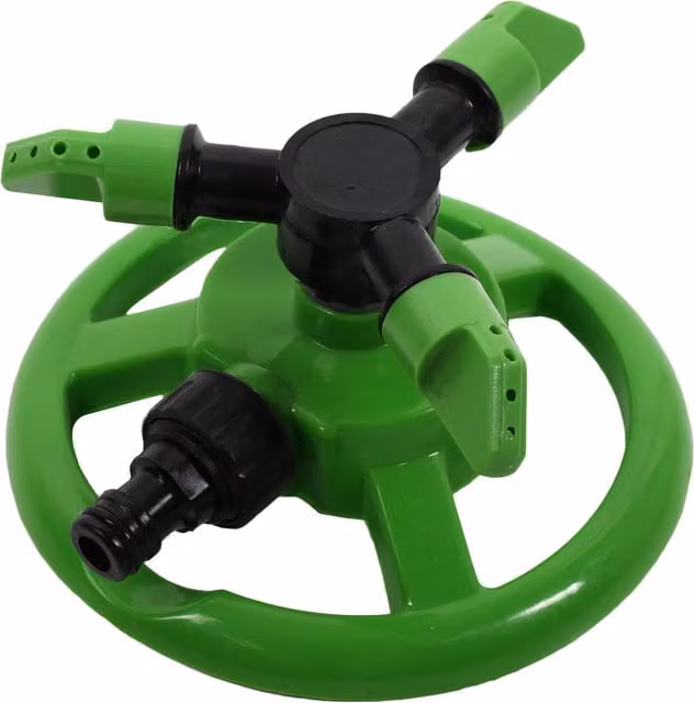 My Garden Circular Rotational Lawn Sprinkler in Green